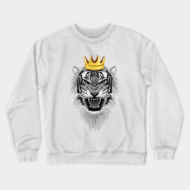 The King Tiger Crewneck Sweatshirt by kennyestrellaworks